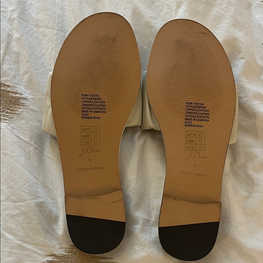 J. Crew Cream Slide Sandals - Picture 2 of 2